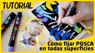 Cómo fijar POSCA sobre diferentes superficies  Tela, cristal, metal... | totenart.com