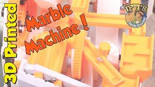 3D Printed : Large Marble Machine with Stair Lift & Lifting Gears!