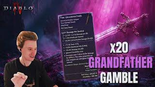 x20 Grandfather Mythic Gamble on the PTR Season 5 Diablo 4