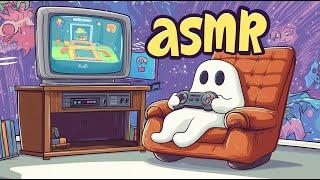 Cozy ASMR Gaming (Keyboard Sounds, Soft Spoken, Rain Sounds)