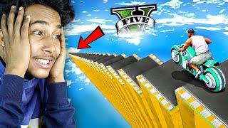 GTA V : FRANKLIN TRIED HARDEST AND LONGEST IMPOSSIBLE RAMP CHALLENGE