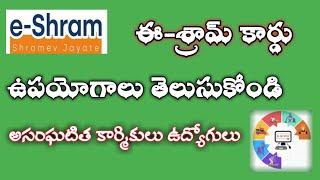 E-Shram Benefits | E-Shram Card Full Details | ఈ-శ్రామ్ కార్డు ఉపయోగాలు పూర్తి వివరాలు