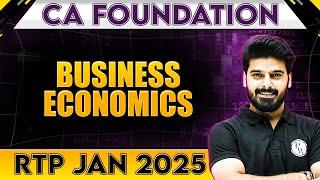 CA Foundation Business Economics RTP Session Jan 2025 | CA Wallah by PW