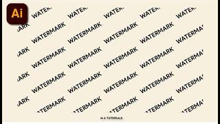 How to create Watermark in Adobe Illustrator