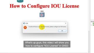 how to configure iou license in gns3