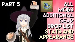 Toram Online: All Mobs Additional Gear Drop List | Stats and Appearance | Part Five | chae_