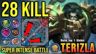 28 Kills!! Terizla MVP 18.3 Points, Super Intense Battle!! - Build Top 1 Global Terizla ~ MLBB