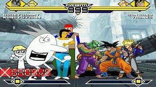 Most Mysterious vs Dragon Ball Z (AK1 BLUE VS RED) 4v4 MUGEN Battle #7 Series!!!