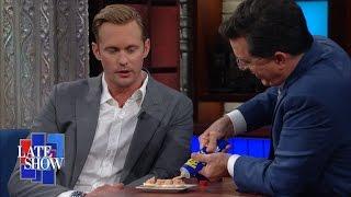 Alexander Skarsgård Challenges Stephen To Eat Swedish Fish Eggs