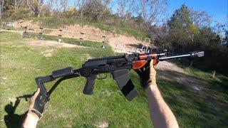 MOLOT VEPR 12 semi automatic shotgun POV firing