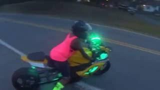 Hot girl burnout on gsxr 1000