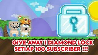 GIVE AWAY 1 DL SETIAP 100 SUBSCRIBER | GROWTOPIA . SIMAK VIDEONYA