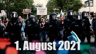 1. August 2021 Demonstrationszug durch Berlin