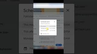 Set Email Schedule in Gmail #gmail #shorts