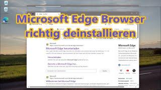 Microsoft Edge Browser richtig deinstallieren - So Edge Browser komplett löschen