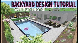 Create Backyard Design in Realtime Architect - Complete How-to with Narration Step-By-Step