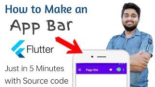 App Bar - in flutter | Make an app bar using flutter.