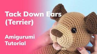 How to Tack Down Dog Ears (Terrier Style) | Amigurumi Crochet Tutorial | Daisy the Dog