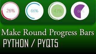 #14 Python round progress bars - PySide2extn / Pyside / Pyqt | Modern Flat Gui