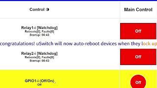 uSwitch CS WIFI/Ethernet Web-Based Relay I/O Controller - Watchdog Configuration