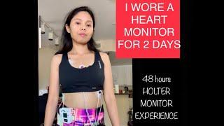 Wearing a HEART MONITOR for 2 days || 48 hours HOLTER monitor experience