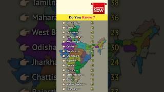 States and their number of Districts| #shorts #youtubeshorts #gk #generalknowledge #ssc #upsc #yt