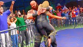 WWE 2K20: Braun Strowman vs Trish Stratus (barefoot) 1, Intergender wrestling