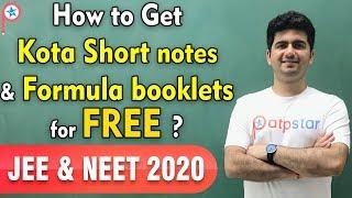 How to get Free "Kota Short notes" ? - IIT JEE | Vineet Khatri