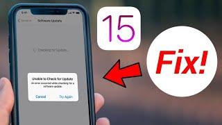 Unable To Check For Update IOS 15-How To Fix Unable To Check For Update On iPhone iPad iPod-2021