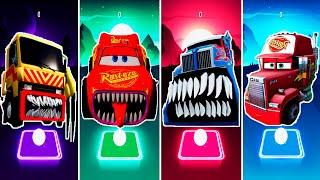 Tow truck eater vs Lightning mcqueen eater vs Monster truck vs Mack truck | Tiles Hop EDM Rush