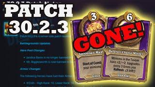 Trinket Adjustments! Patch 30.2.3 Hearthstone Battlegrounds