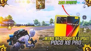 POCO X6 PRO BGMI/PUBG 3.5 NEW UPDATE POCO X6 PRO 120 FPS GAMEPLAY