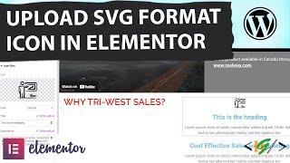 How to Upload SVG Format Icon in Elementor WordPress | .SVG