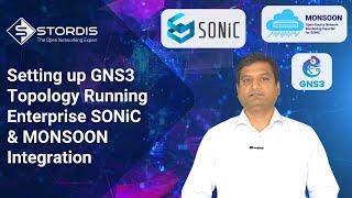 Setting up GNS3 Topology Running Enterprise SONiC Switches & MONSOON Integration | STORDIS