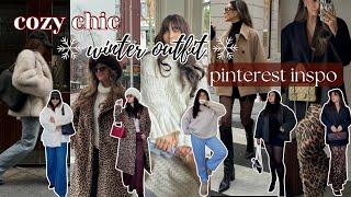 RECREATING WINTER PINTEREST OUTFITS | cozy chic vibes