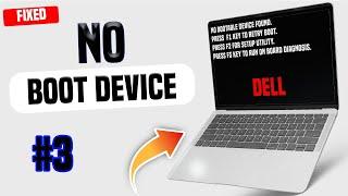 How To Fix Dell Laptop/PC No Bootable Device Found / dell laptop fix "No boot device found Dell EASY