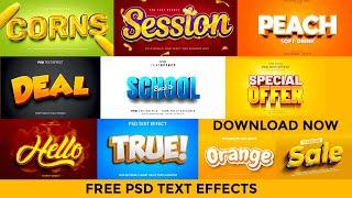 New 3D photoshop text effect psd template | free psd text effect template download