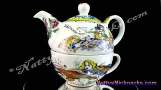 Alice in Wonderland Tea for One Teapot Set design by Paul Cardew