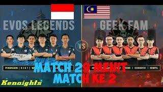 EVOS LEGENDS INA VS GEEK FAM MLY MATCH KE |MPLI #mobilelegends