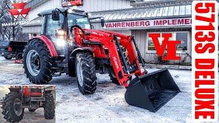 Massey Ferguson 5713S Deluxe - Custom Order: Suspended Front Axle & Hook Hitch