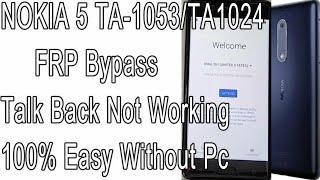 Nokia 5 FRP Bypass Android 9/8 TA-1053 Google Account Bypass TA-1043 FRP Unlock 100% Easy Without Pc