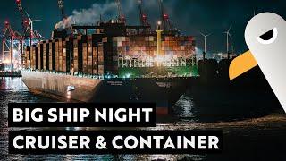 Big Ship Night mit Kreuzfahrern und Containerriesen ️ feat. MSC Preziosa 🩷 One Innovation