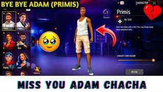 BAD NEWS FOR FREE FIRE PLAYERS  | ADAM CHARACTER REMOVED | BYE BYE ADAM