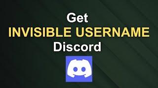 How To Make An Invisible Username On Discord