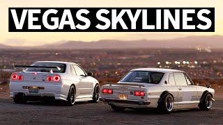 Two Skylines of our Dreams: Classic Hakosuka Nissan Skyline and R34 GT-R in Vegas