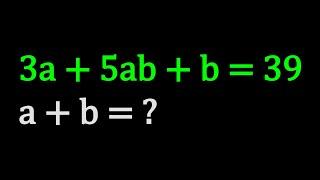 Solving 3a+5ab+b=39 | A Diophantine Equation