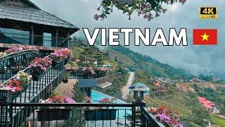 Sapa, Vietnam Walking Tour To Visit The Oldest Quarter  Most Beautiful Place in Vietnam  4k video