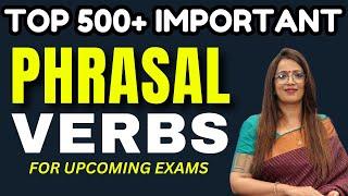 500+ Important Phrasal Verbs For Upcoming Exams | English With Rani Ma'am