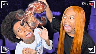 THROWING A LIVE “ OCTOPUS  “ On My ANGRY GIRLFRIEND !