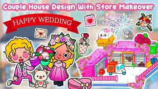 New Couple House Design With Store Makeover + HAPPY WEDDING Storage Room  Toca Life World